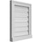 Ekena Millwork Vertical Surface Mount PVC Gable Vent: Functional, w/ 2"W x 2"P Brickmould Sill Frame, 16"W x 20"H GVPVE16X2003SF - alternate 2